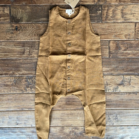The Simple Folk The Forest Playsuit in Rust 9-12 months - Picture 4 of 6